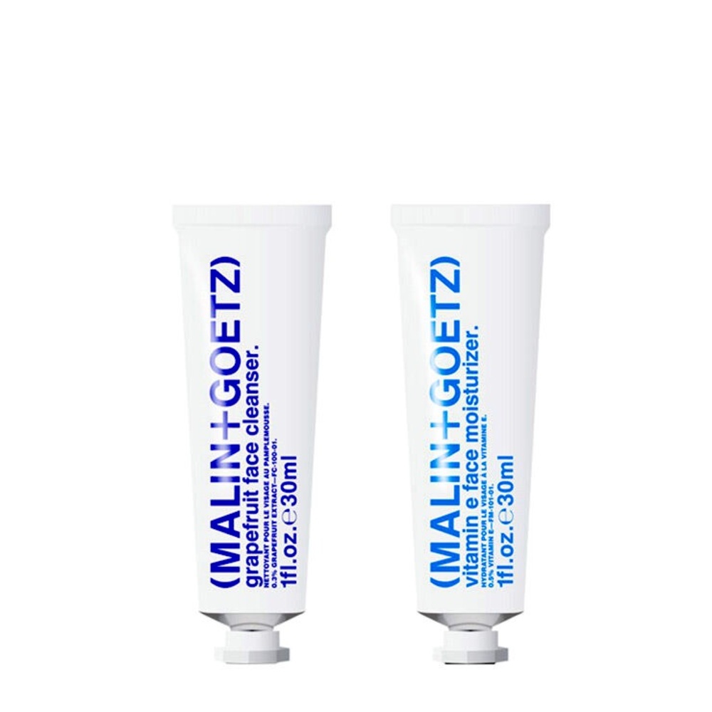Malin+Goetz Grapefruit Facial Cleanser and Vitamin E Moisturizer
